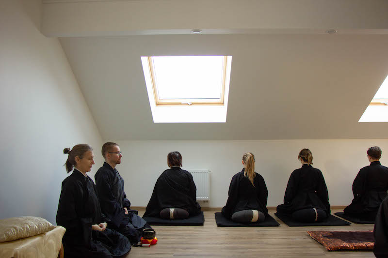 Дзадзен на ретрите